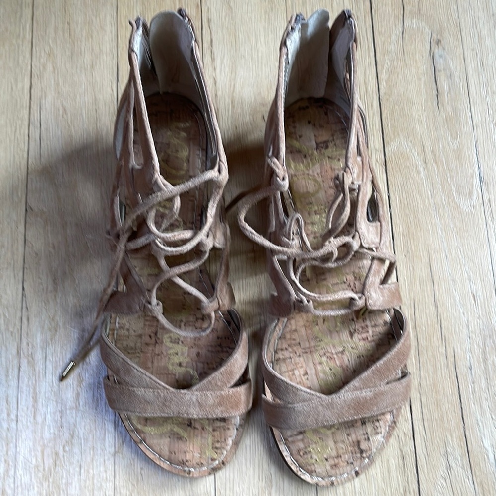 Sam Edelman tan suede sandals